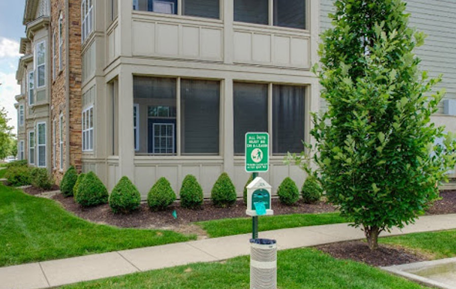 Dog park at Fishers apartments.